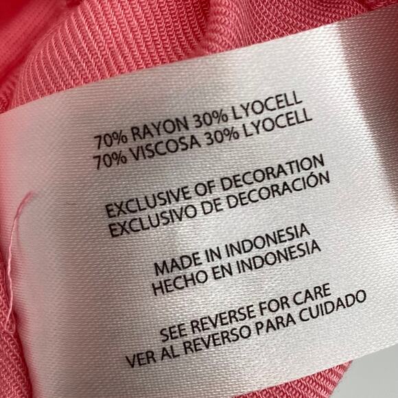 NEW GAP Short Sleeve V Neck Blouse Pink Size Small Relaxed Lightweight Fit - Picture 4 of 4